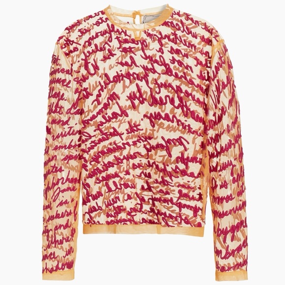 Lingua Franca Tops - Lingua Franca embroidered top